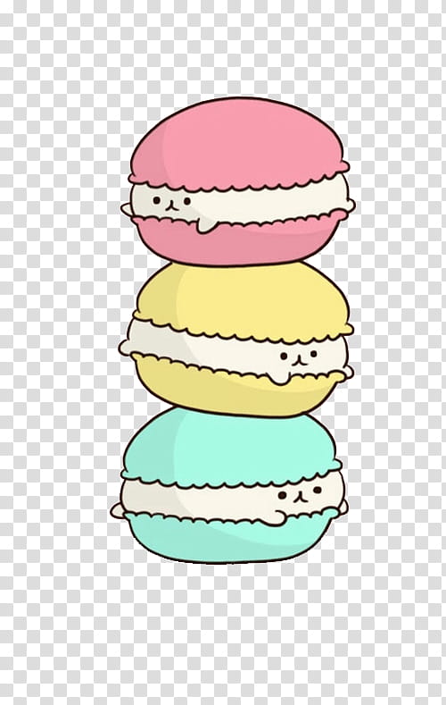 Art , pile of three macarons cartoon characters illustration transparent background PNG clipart