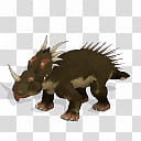 Spore creature Styracosaurus female transparent background PNG clipart