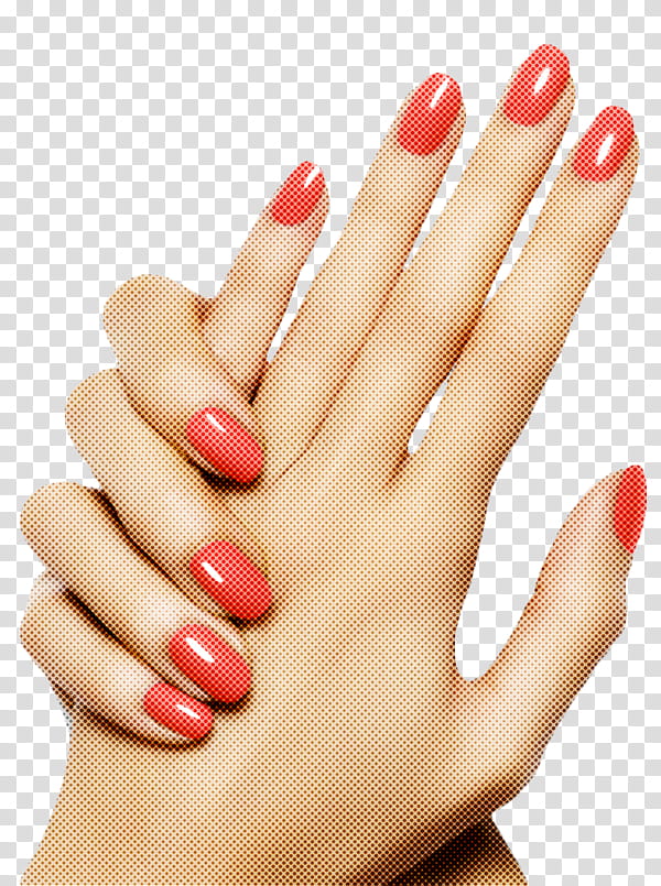 nail nail polish manicure nail care finger, Skin, Cosmetics, Red, Hand, Material Property transparent background PNG clipart