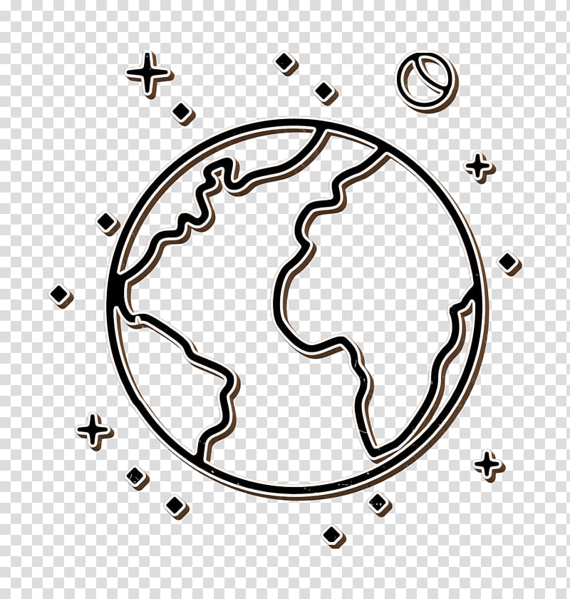 earth icon moon icon planet icon, Stars Icon, Circle, Line, Symbol, Line Art transparent background PNG clipart