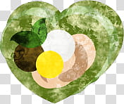 The icons of heart sweets, a-green-tea-cake transparent background PNG clipart