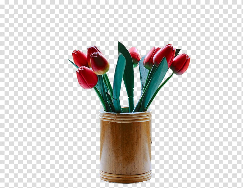 , red tulips centerpiece art transparent background PNG clipart