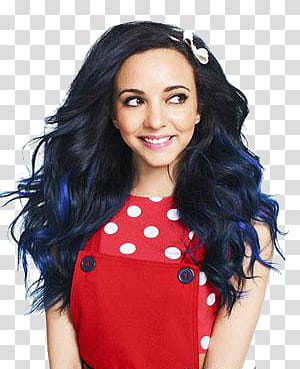 Little mix, woman wearing red and white polka-dot dress smiling transparent background PNG clipart