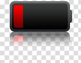 Theme Blue Touch pour iPhone, black and red battery icon transparent background PNG clipart