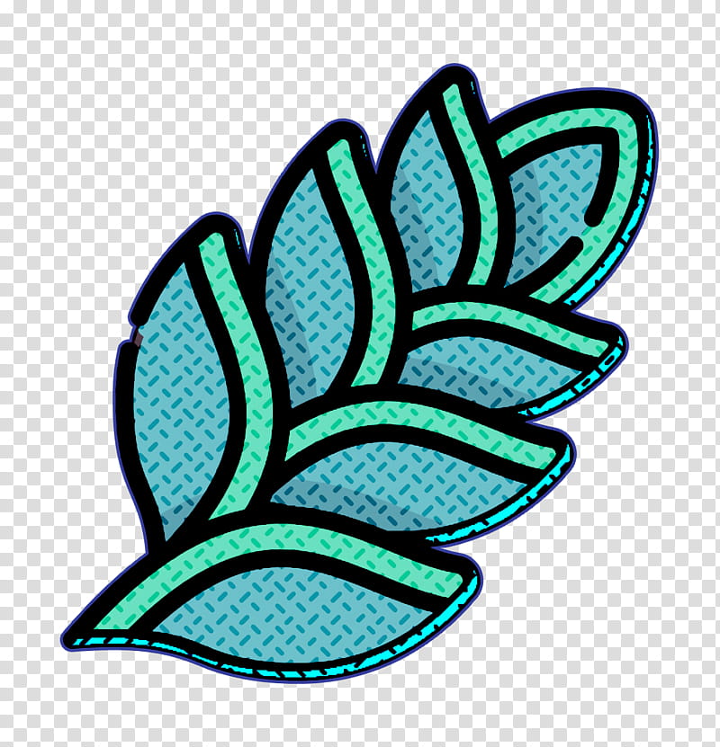 Flower icon Tropical icon, Aqua, Turquoise, Teal transparent background PNG clipart