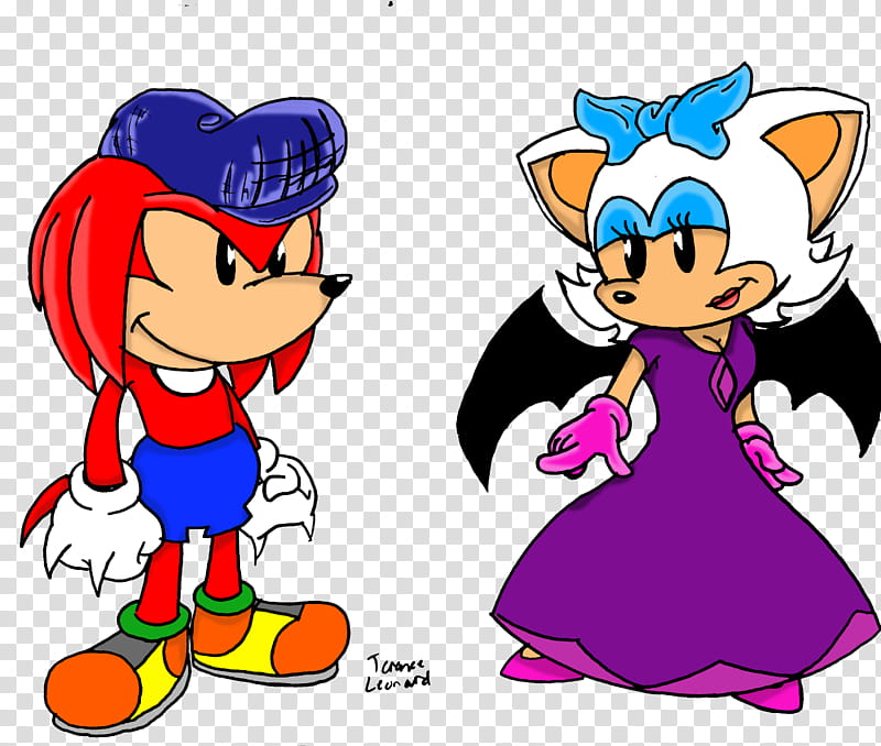 Classic Knux and Rouge transparent background PNG clipart