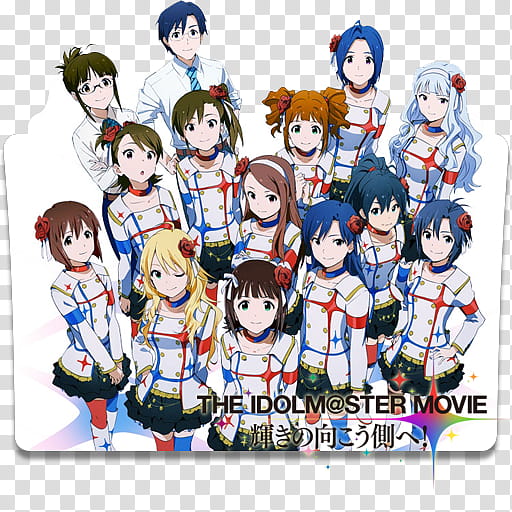 Anime Icon Pack , THE IDOLM@STER MOVIE kagayaki no Mukougawa e! v transparent background PNG clipart