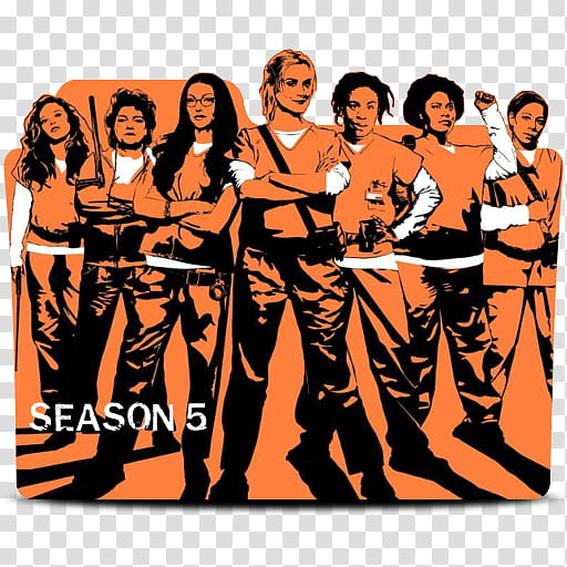 Orange is the new Black Season  Folder Icons, orange is the new black season + transparent background PNG clipart