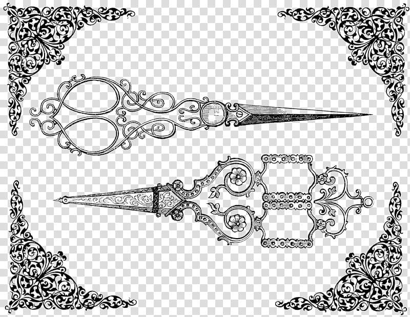 Scissors, Line Art, Drawing, Victorian Era, Architecture, Arts And Crafts Movement, Coloring Book transparent background PNG clipart