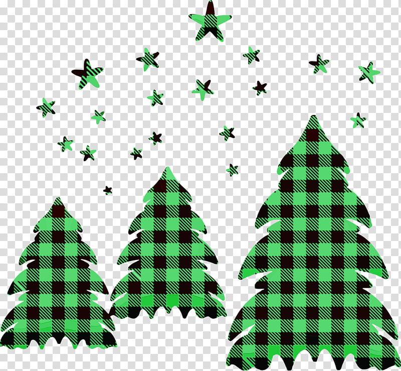 oregon pine green pattern colorado spruce tree, Christmas Tree, Christmas Tree Ornaments, Watercolor, Paint, Wet Ink, Plaid, Evergreen transparent background PNG clipart