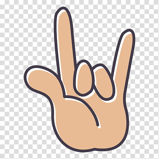 Metal, Sign Of The Horns, Gesture, Hand, Cartoon, Finger, Drawing, Rock transparent background PNG clipart