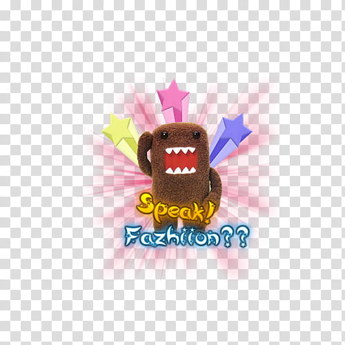 Text , Domo Kun transparent background PNG clipart