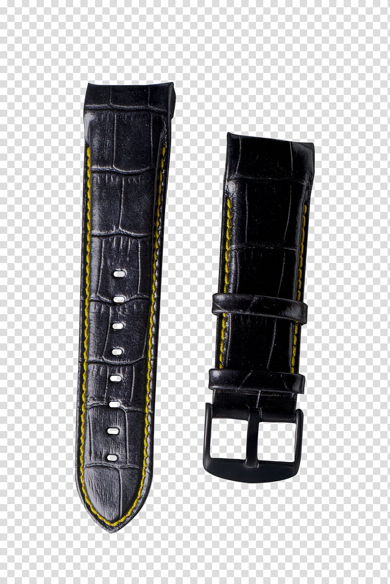 Black watch straps , black leather watch strap transparent background PNG clipart