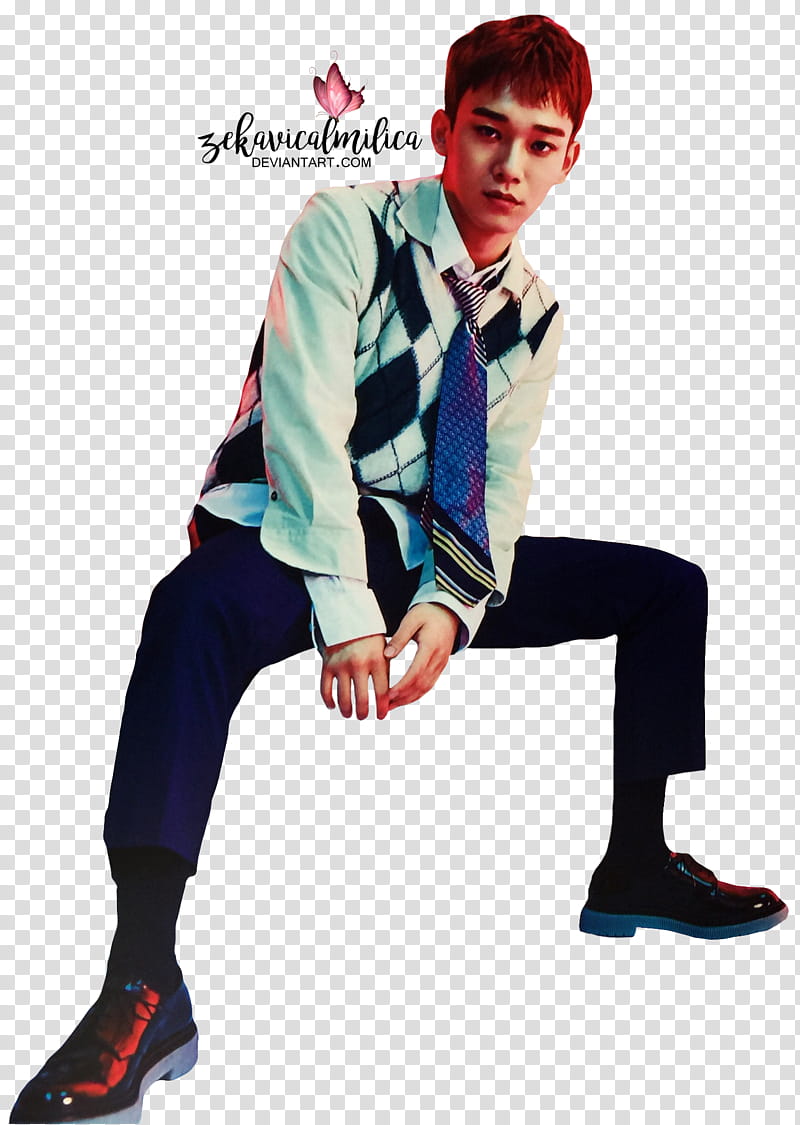 EXO CBX Chen MAGIC, men's blue jeans transparent background PNG clipart