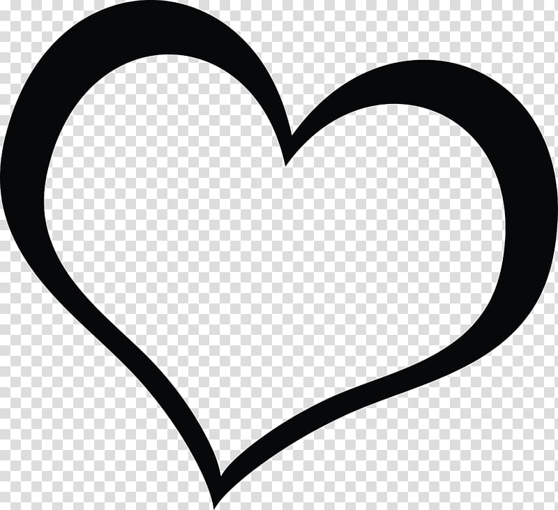 heart love black-and-white line art font, Blackandwhite, Symbol transparent background PNG clipart