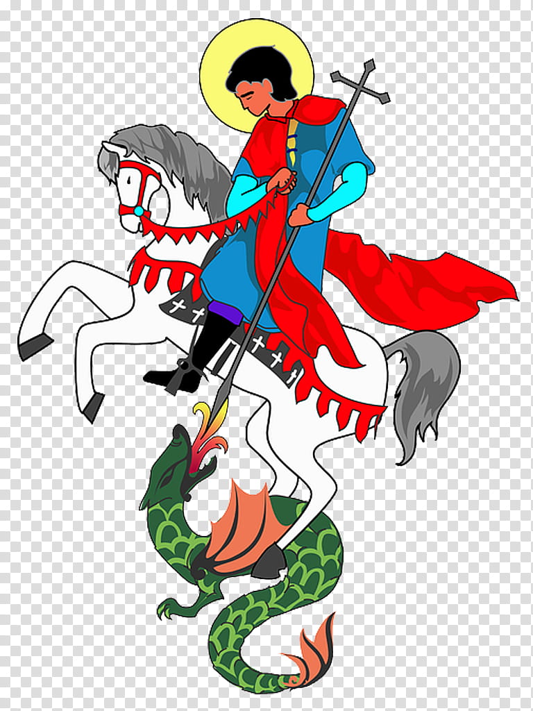 Dragon Drawing, Saint George And The Dragon, Saint Georges Day, Patronages Of Saint George, Cartoon, Costume Design, Animal Figure transparent background PNG clipart