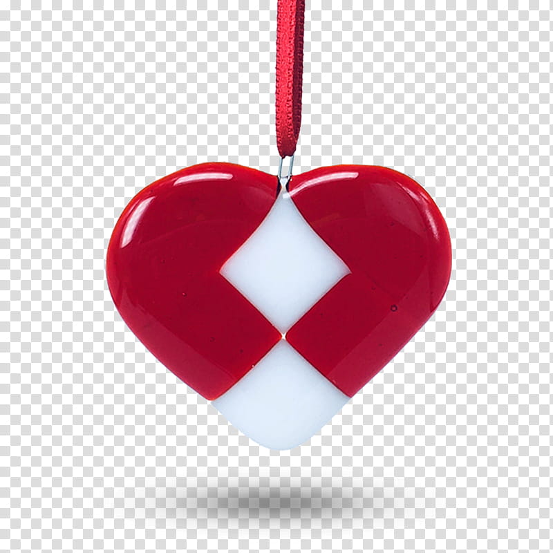Christmas ornament, Classic, Pleated Christmas Hearts, Glass, Red, Christmas Day, Art Glass, Mariah Victori Design transparent background PNG clipart
