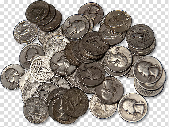 Money Bag, Coin, Silver, Junk Silver, Silver Coin, QUARTER, Dime, Gold Coin transparent background PNG clipart