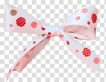 ribbons, white and red polka-dot ribbon transparent background PNG clipart