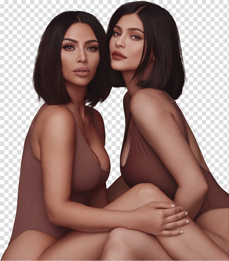 Kylie Jenner and Kim Kardashian transparent background PNG clipart