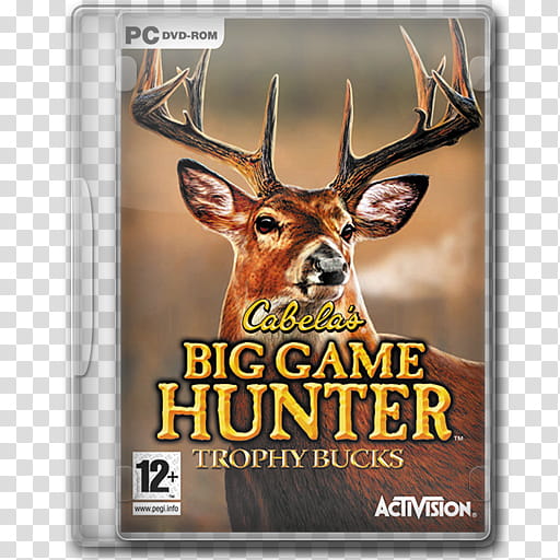 Game Icons , Cabela's-Big-Game-Hunter-Trophy-Bucks, Cabela's Big Game Hunter Trophy Bucks PC DVD-ROM case transparent background PNG clipart