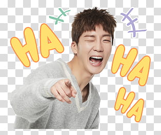 WINNER Line, laughing man while winking transparent background PNG clipart