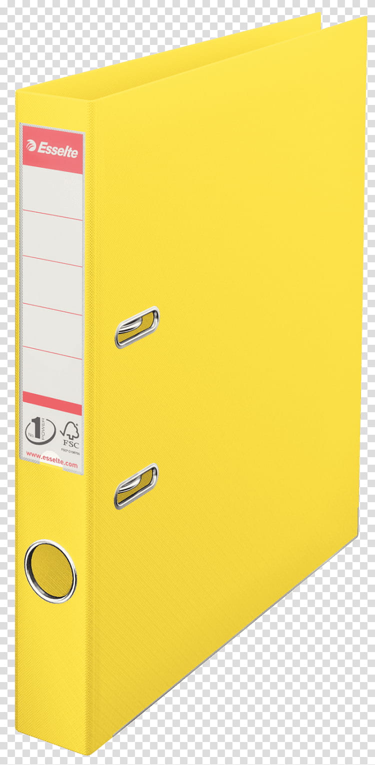 Paper, Ring Binder, Esselte No1 Power, Smalordner No1 Pp A4, Esselte Leitz GmbH Co KG, File Folders, Leitz 624021 Project File Vivida Pp, Yellow transparent background PNG clipart