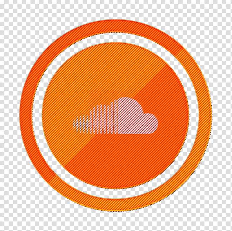 audio icon cloud icon music icon, Sound Icon, Soundcloud Icon, Orange, Circle, Logo, Line, Sign transparent background PNG clipart