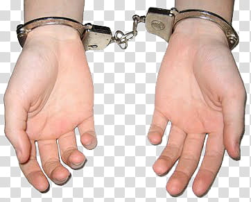 , human hands with handcuffs transparent background PNG clipart