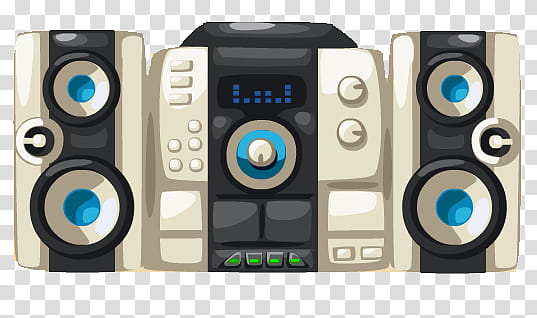 gray and white stereo speaker transparent background PNG clipart