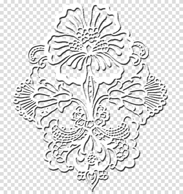 Black And White Flower, M, Floral Design, Textile, Lace, Plant, Black And White
, Line Art transparent background PNG clipart