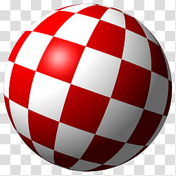Amiga Boing Ball Icons Set, AmigaBoingBallSmoothShaded-, red and white checked ball transparent background PNG clipart