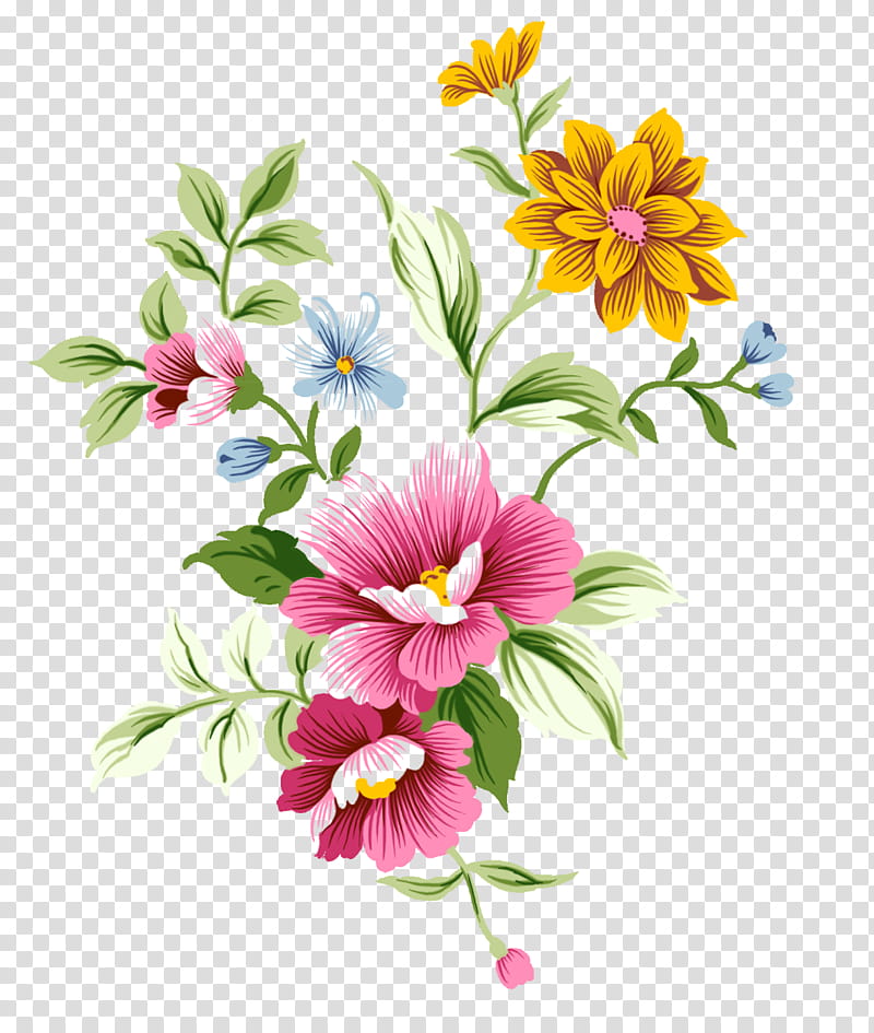pink and yellow flowers transparent background PNG clipart