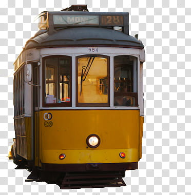 , yellow tram transparent background PNG clipart