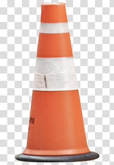 P, orange traffic cone transparent background PNG clipart