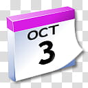 WinXP ICal, Oct  calendar transparent background PNG clipart