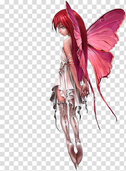 Fairies, red haired fairy illustration transparent background PNG clipart