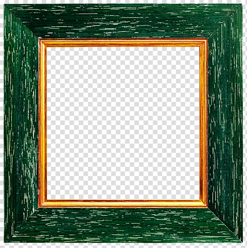 Rustic Forest Green Frame transparent background PNG clipart