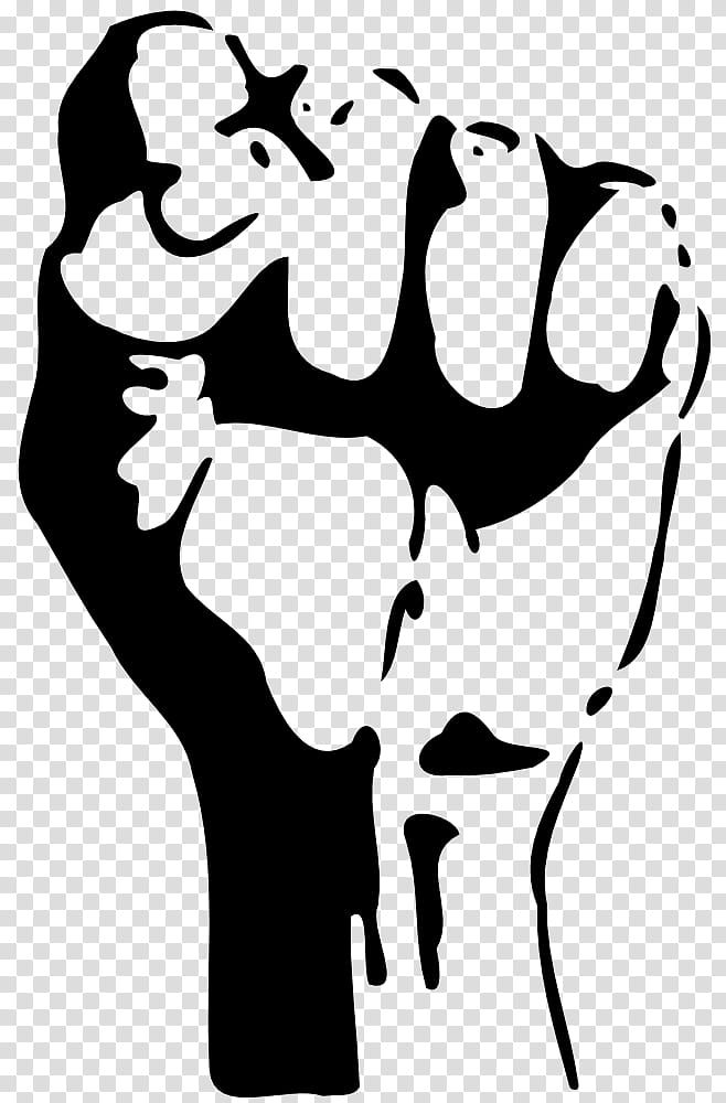 Raised Fist Stencil, Drawing, Hand, Finger, Blackandwhite, Line Art transparent background PNG clipart