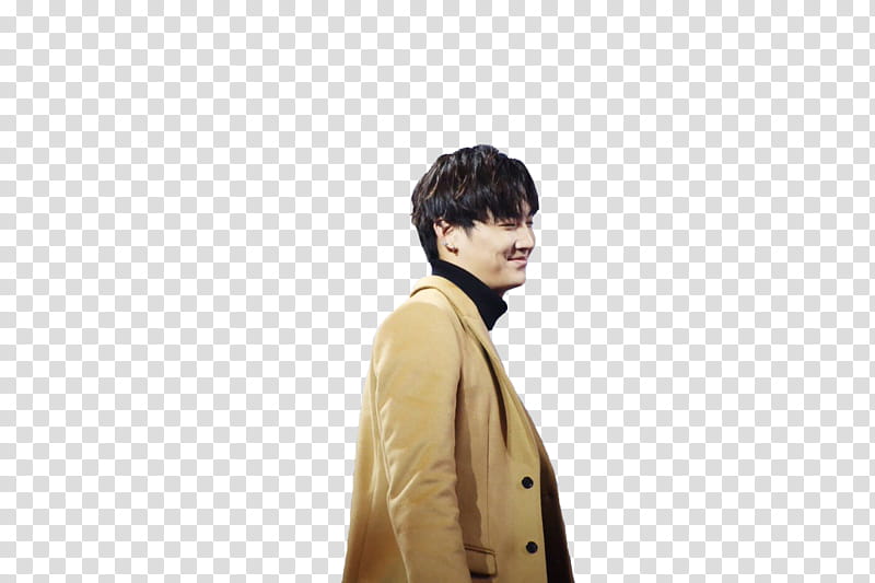 Im Jaebum, man wearing brown button-up coat transparent background PNG clipart