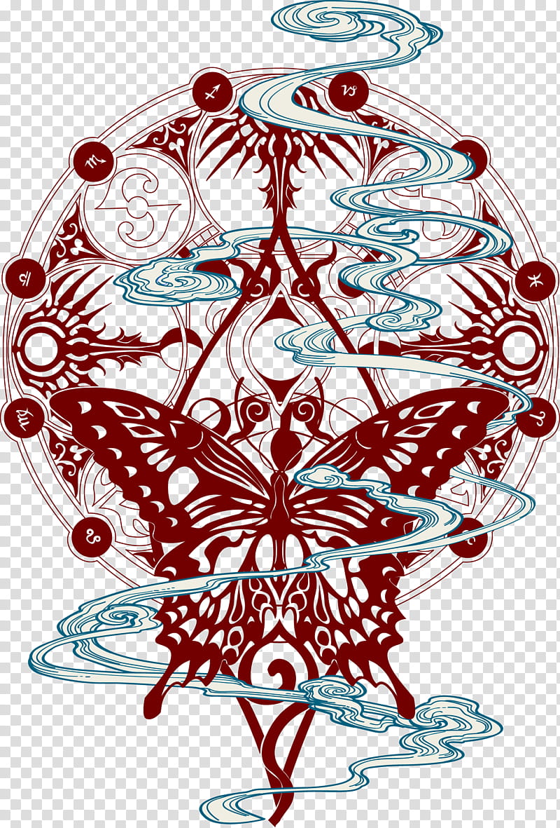 Butterfly Spell, red butterfly transparent background PNG clipart
