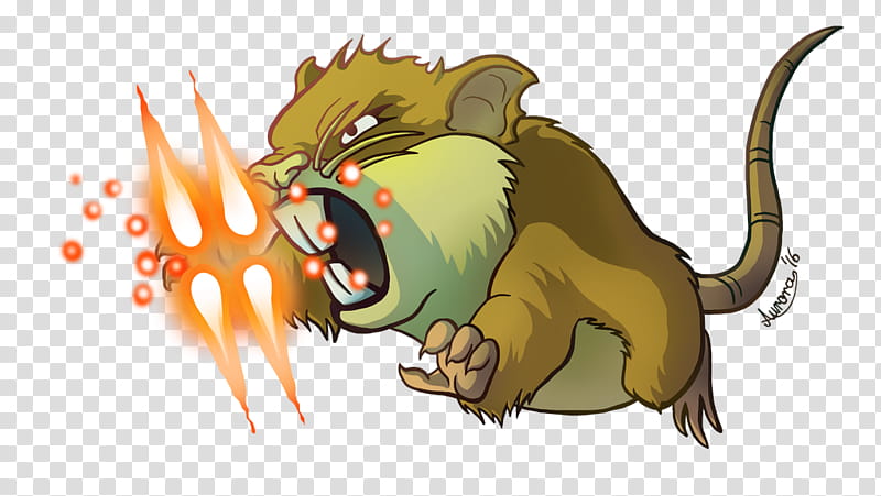 Raticate used Hyper Fang! transparent background PNG clipart