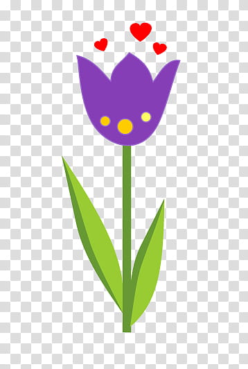 purple tulip flower illustration transparent background PNG clipart