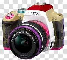 multicolored Pentax camera transparent background PNG clipart