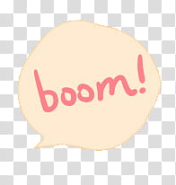 Speech Bubble, pink boom! text illustration transparent background PNG clipart