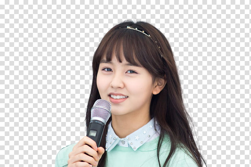 Kim So Hyun, woman holding microphone transparent background PNG clipart