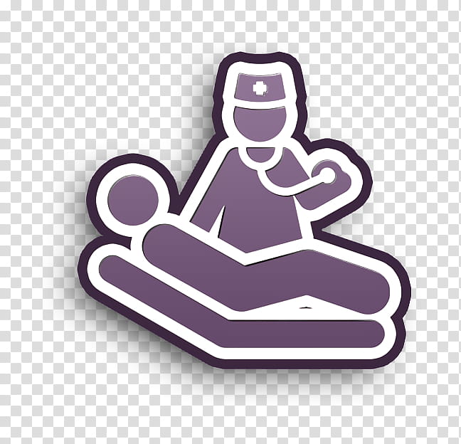 Sick icon people icon Humanitarian Assistance icon, Doctor Icon, Violet, Purple, Finger, Logo, Hand, Thumb transparent background PNG clipart