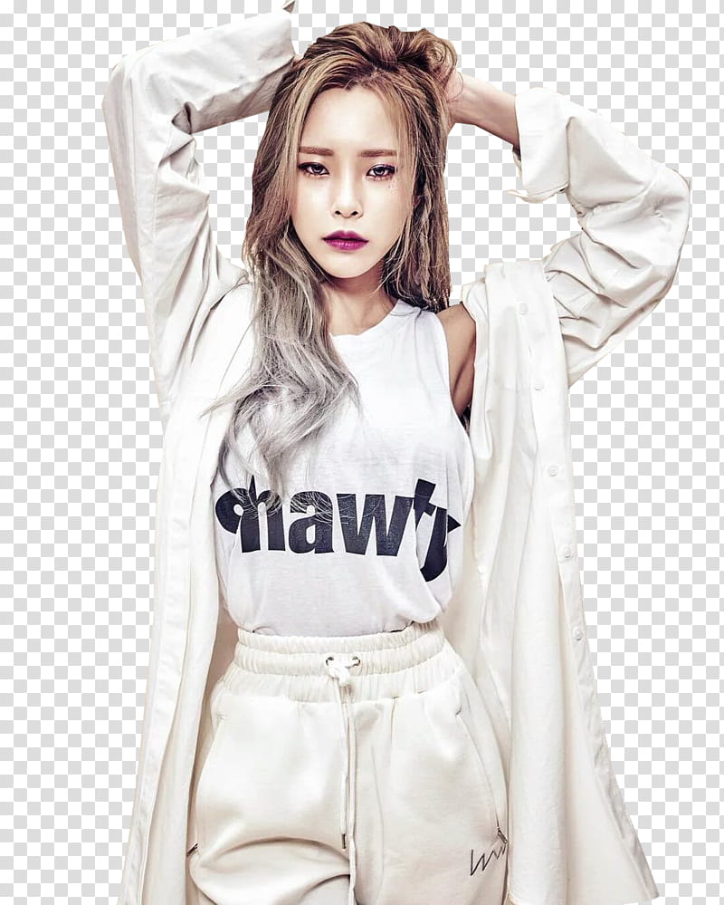 Heize, woman in white dress shirt transparent background PNG clipart