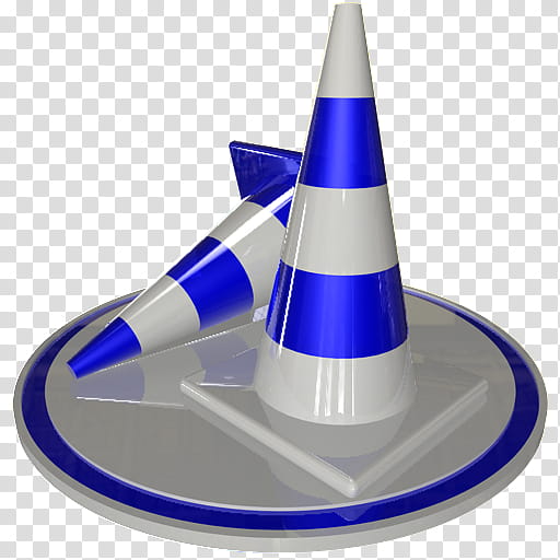 white and blue icon set , vlc blue, blue-and-white traffic cone transparent background PNG clipart