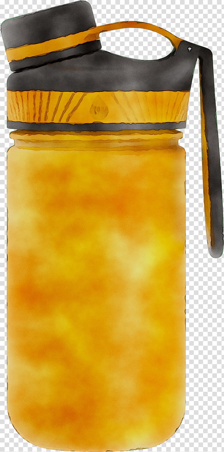 Honey, Mason Jar, Yellow, Orange, Water Bottle, Drinkware transparent background PNG clipart